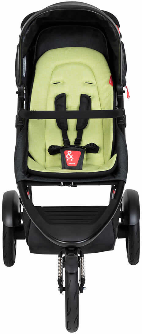 Phil & Teds Dash Stroller & Liner - Black/Apple - PT-DASH-V6-5-APPLE