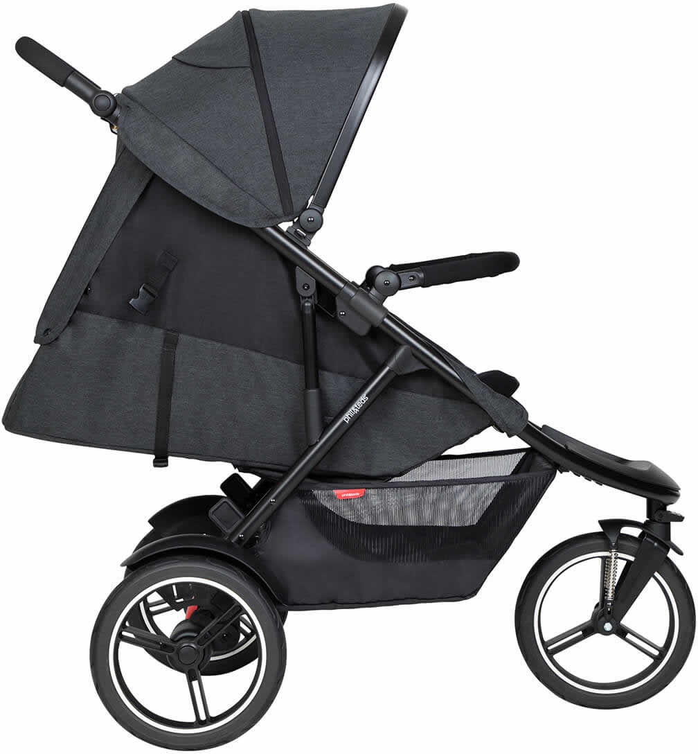 Phil & Teds Dash Stroller & Liner - Black/Butterscotch - PT-DASH-V6-5-BUTTER