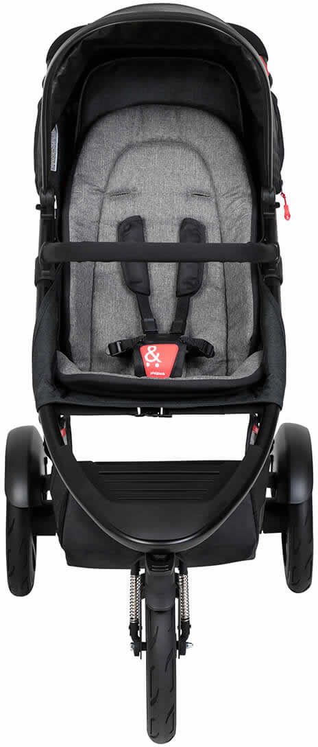 Phil & Teds Dash Stroller & Liner - Black/Charcoal - PT-DASH-V6-5-COAL