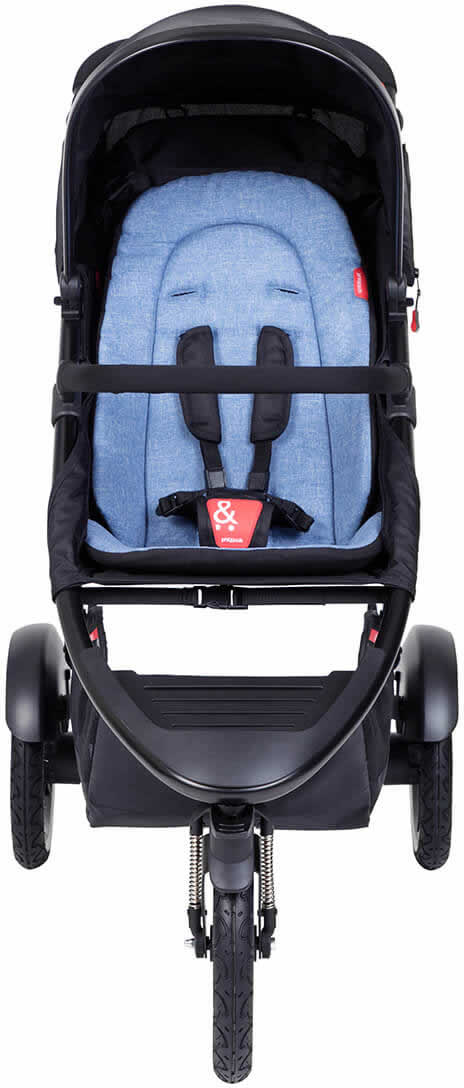 Phil & Teds Sport Stroller & Liner - Black/Sky - PT-SPORT-V6-5-SKY