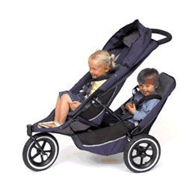 Phil and Teds Dash Double Stroller Red With Doubles Kit - D511-DDK11