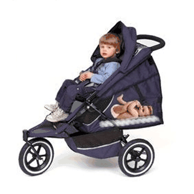 Phil and Teds Dash Double Stroller Red With Doubles Kit - D511-DDK11