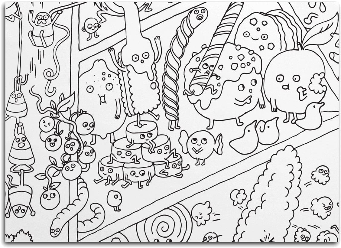 Pirasta Food Fight Coloring Sheets - 200103