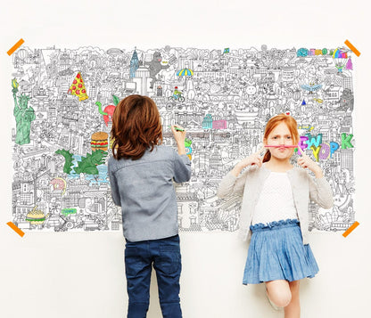 Pirasta The Big Apple Big Coloring Poster - 100101