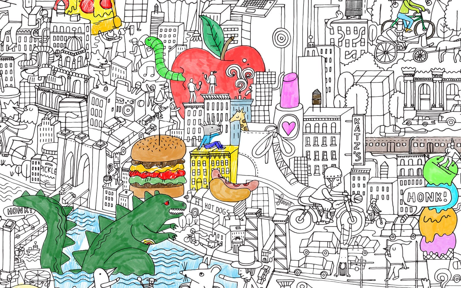Pirasta The Big Apple Big Coloring Poster - 100101