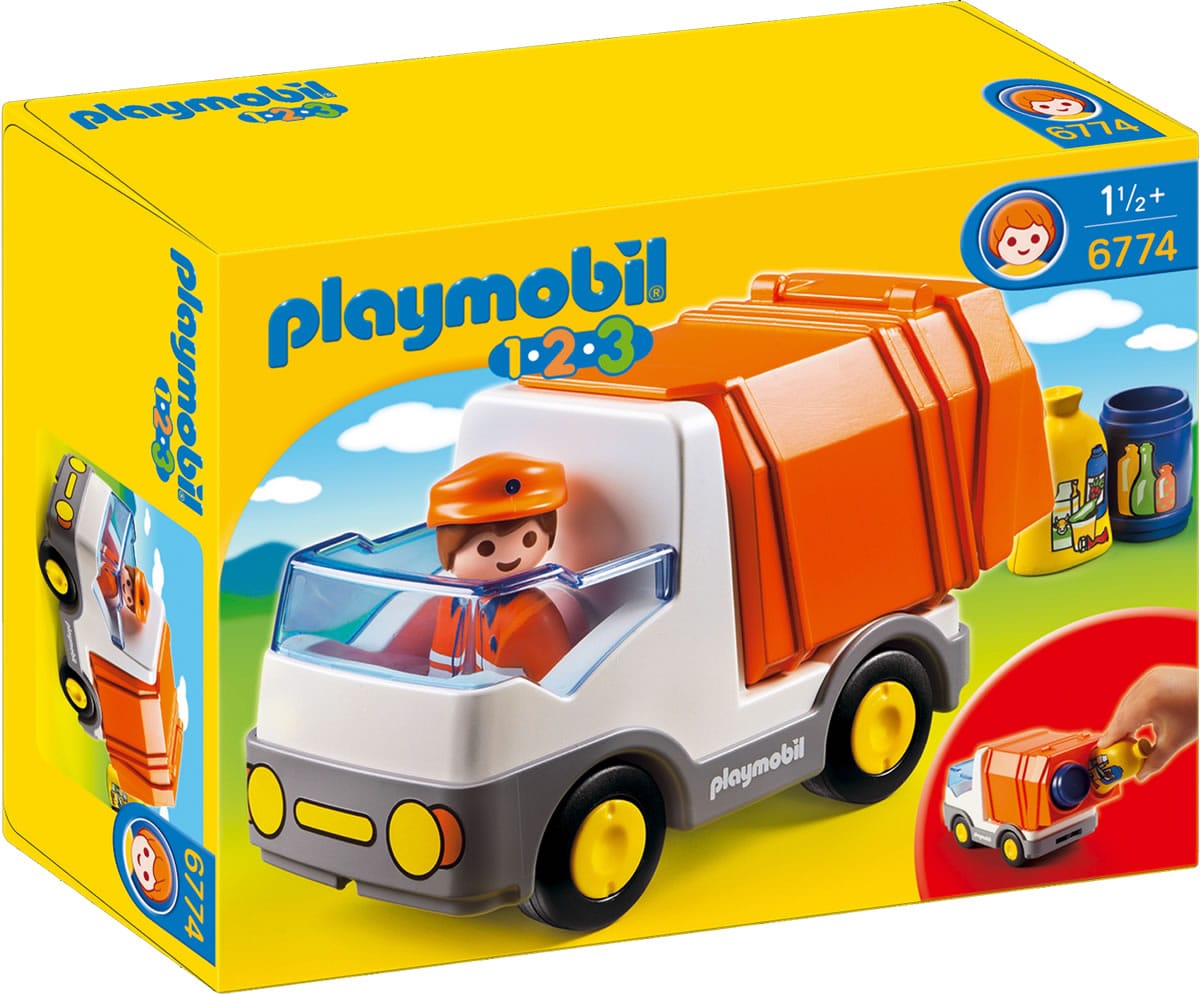 Playmobil 1.2.3 Recycling Truck - 6774-PLAY