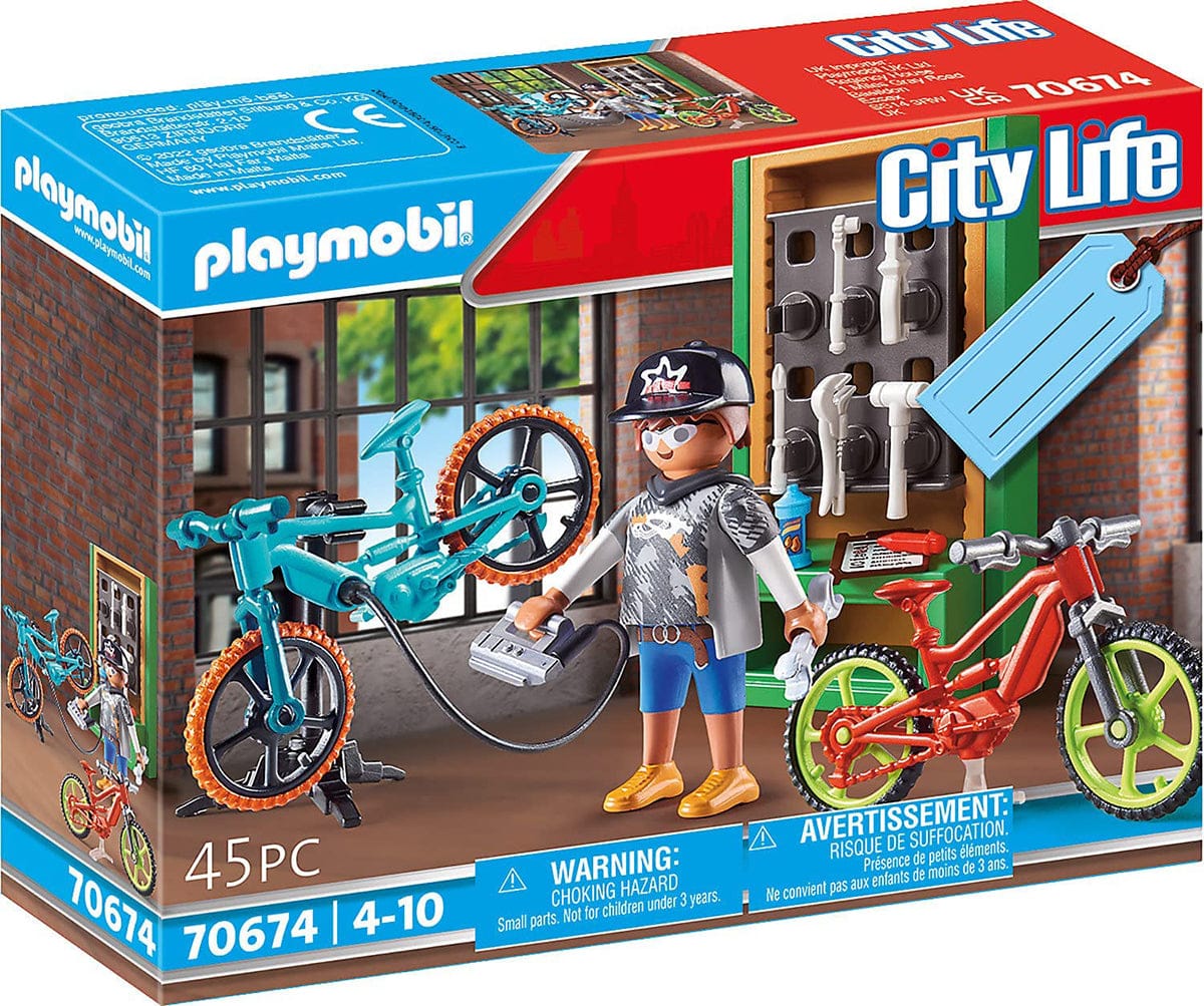 playmobil kinderfahrrad Playmobil Bike Workshop Gift Set