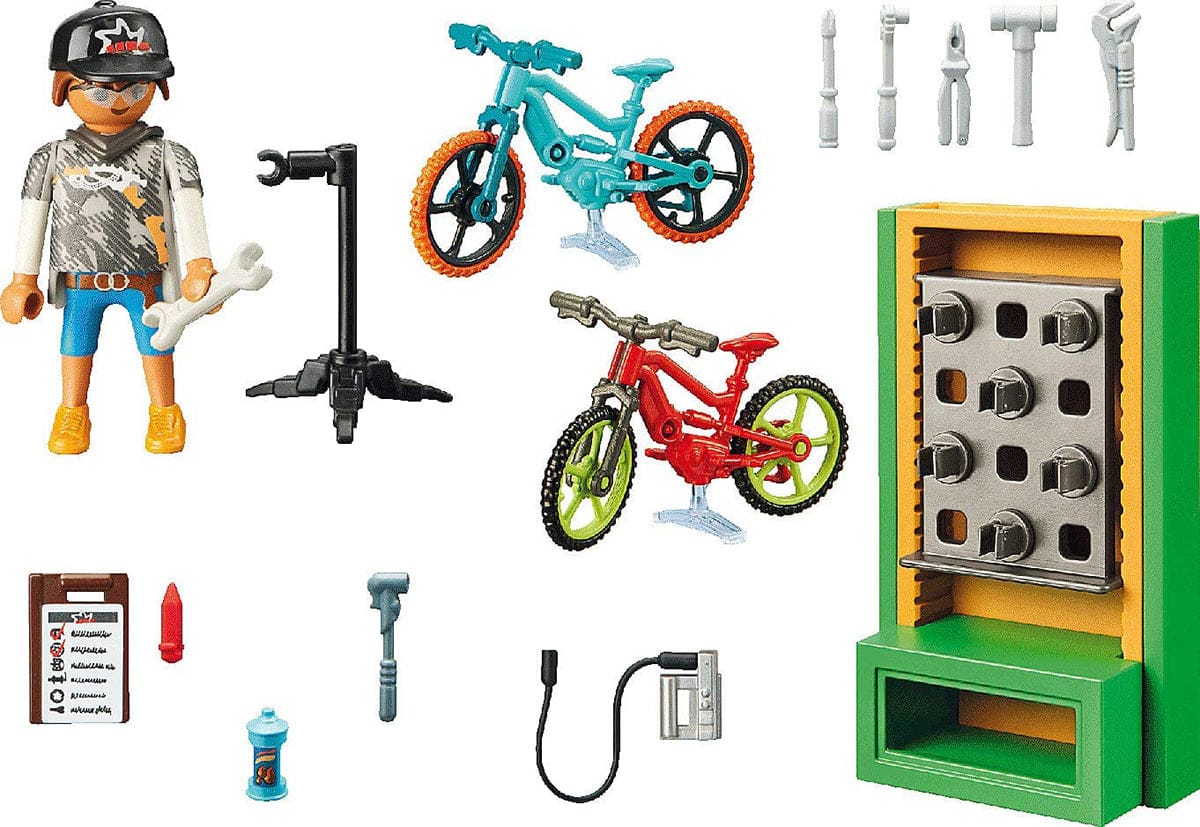 playmobil fahrradhelm kaufen Playmobil Bike Workshop Gift Set – Albee Baby