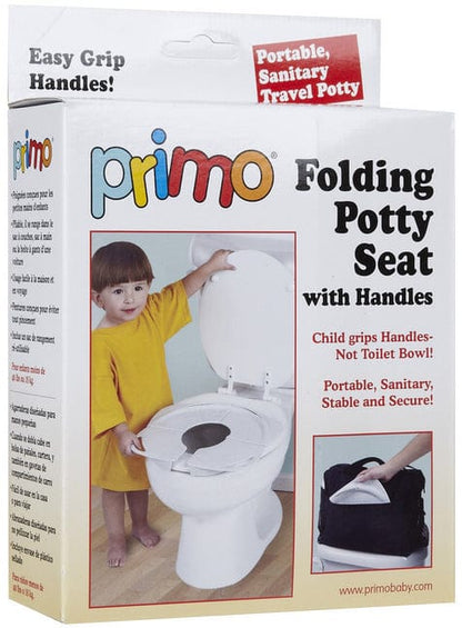 Primo Folding Potty Seat with Handles - White - PRI-521W