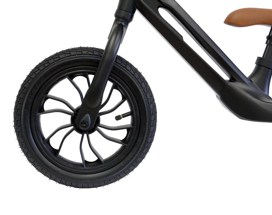 Q Play Racer Balance Bike - Black/Brown - QPRB1BBR