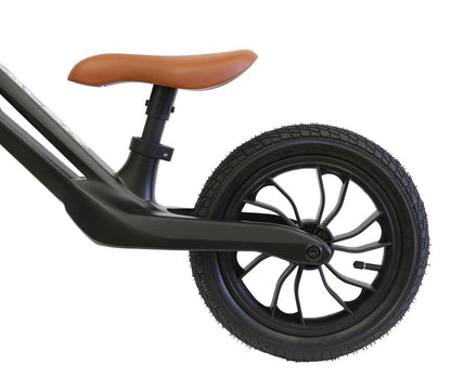 Q Play Racer Balance Bike - Black/Brown - QPRB1BBR