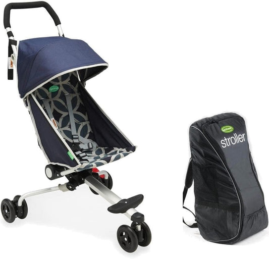 QuickSmart Backpack Diaper Bag Compact Stroller - Black / Lime - B10200USA
