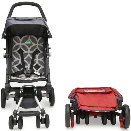 QuickSmart Easy Fold Compact Stroller in Geometric Grey - B09721USA