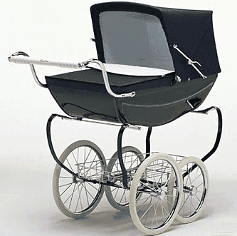 Silver Cross Oberon Doll Pram in Navy - SX650-00