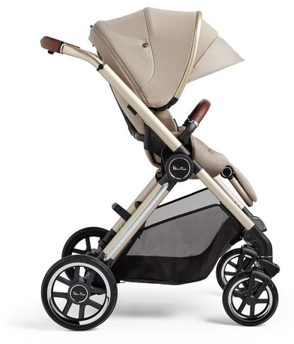 Silver Cross Reef Stroller + Folding Bassinet - Stone - SX2272-STBNDL