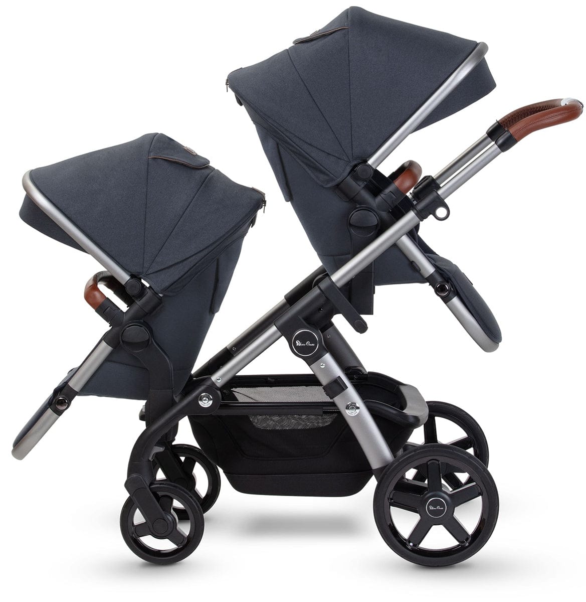 Silver Cross Wave 2022 Double Stroller - Indigo - DBL-SX2264-IGUS