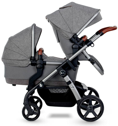 Silver Cross Wave 2022 Double Stroller - Zinc - DBL-SX2264-ZCUS