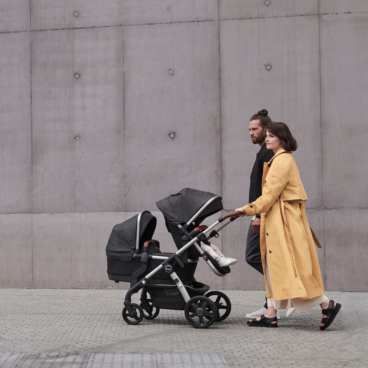 Silver Cross Wave Single-to-Double Stroller - Indigo