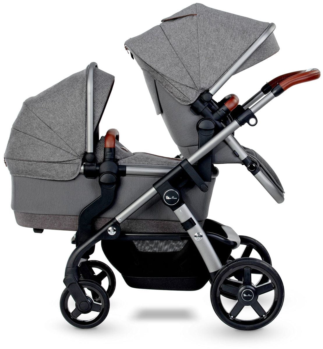 Silver Cross Wave Single-to-Double Stroller - Zinc
