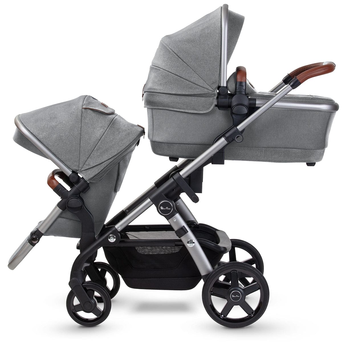 Silver Cross Wave Single-to-Double Stroller - Zinc