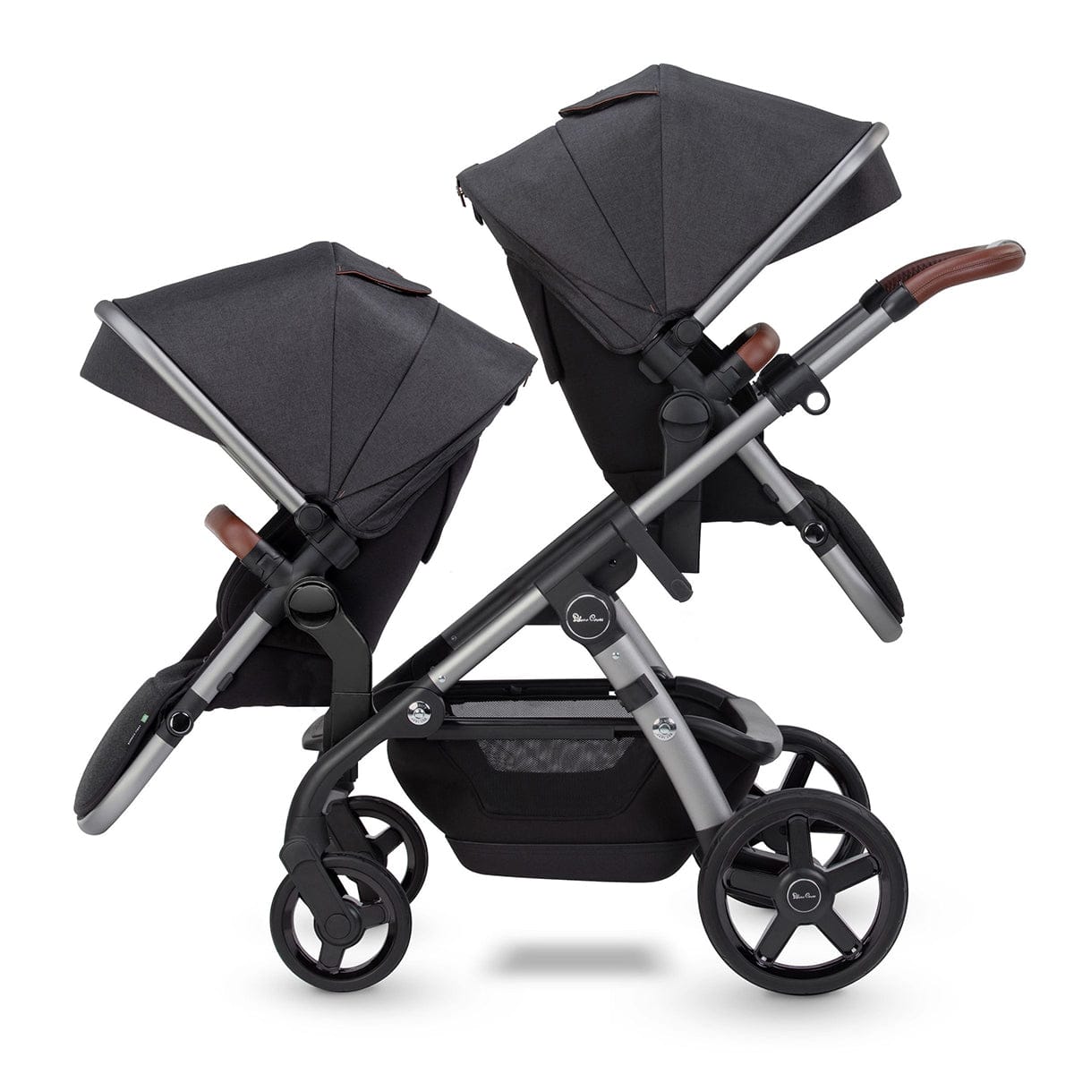 Silver Cross Wave 2022 Twin Stroller - Charcoal - TWIN-SX2264-CAUS