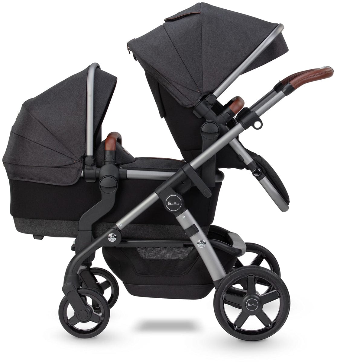 Silver Cross Wave 2022 Twin Stroller - Charcoal - TWIN-SX2264-CAUS
