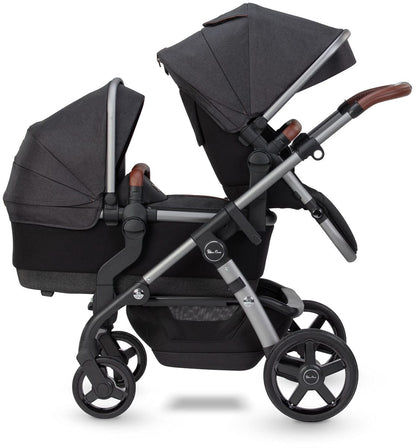 Silver Cross Wave 2022 Twin Stroller - Charcoal - TWIN-SX2264-CAUS
