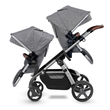 Silver Cross Wave 2022 Twin Stroller - Zinc - TWIN-SX2264-ZCUS