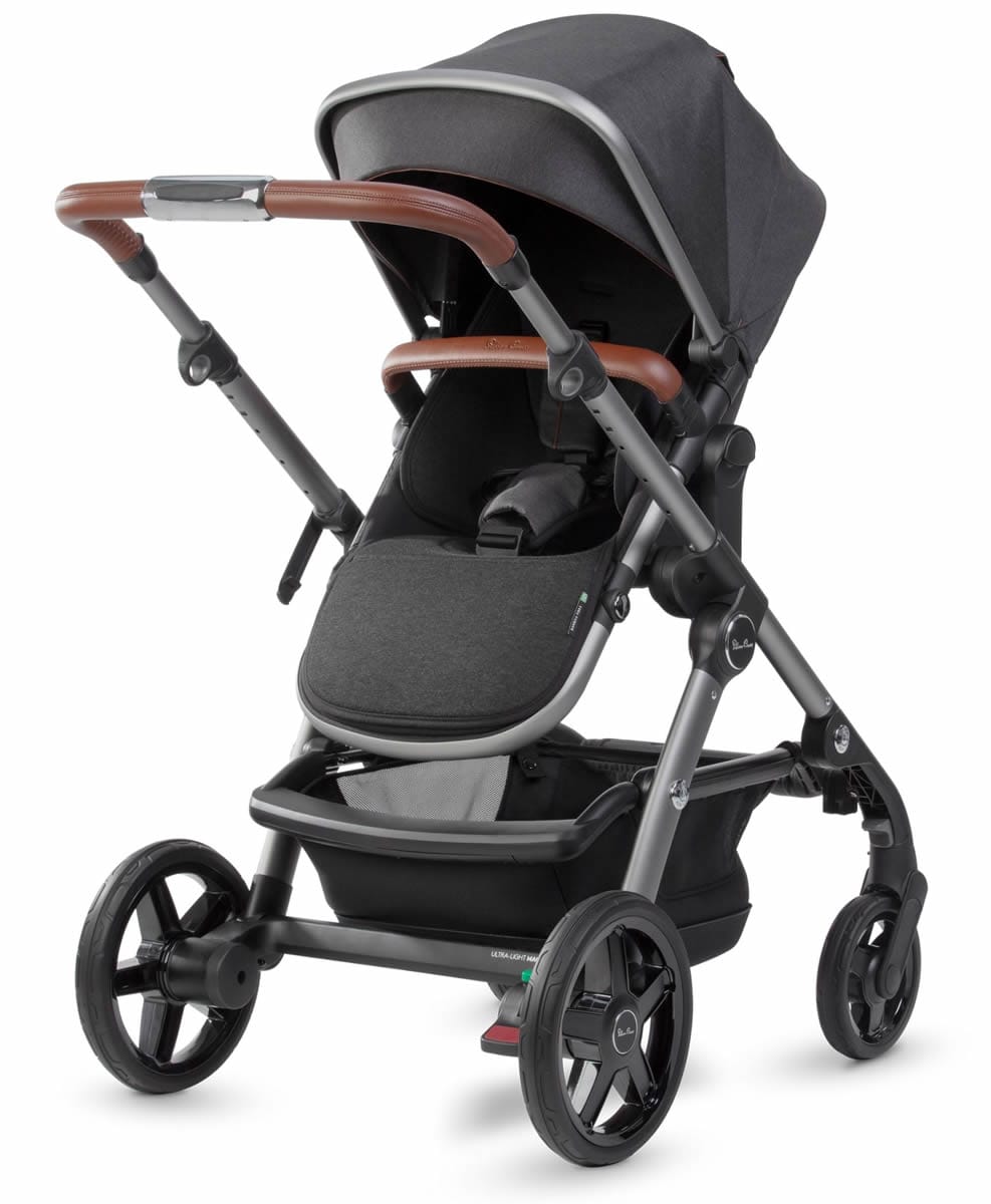 Silver Cross 2021 Wave Twin Stroller - Charcoal - SX2233-CAUS-TWIN