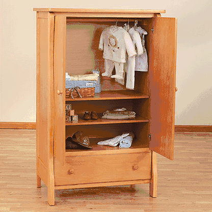 Simplicity for Children Ellis Armoire in Honey
