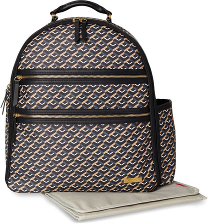 Skip Hop Deco Saffiano Backpack Diaper Bag  - Black - 200900