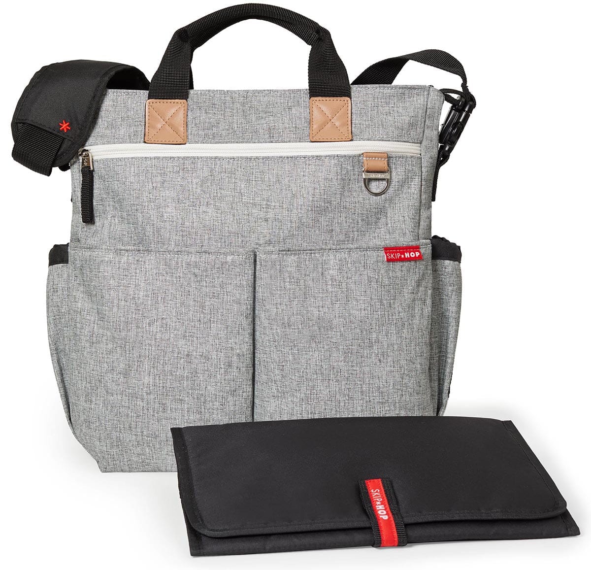 Skip Hop Duo Signature Diaper Bag - Grey Melange - 200326
