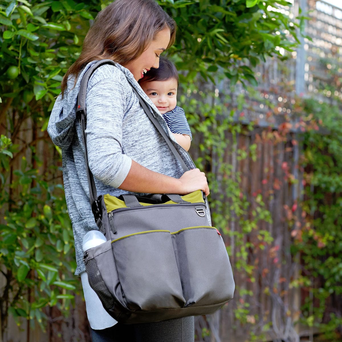 Skip Hop Duo Signature Diaper Bag - Onyx Tile
