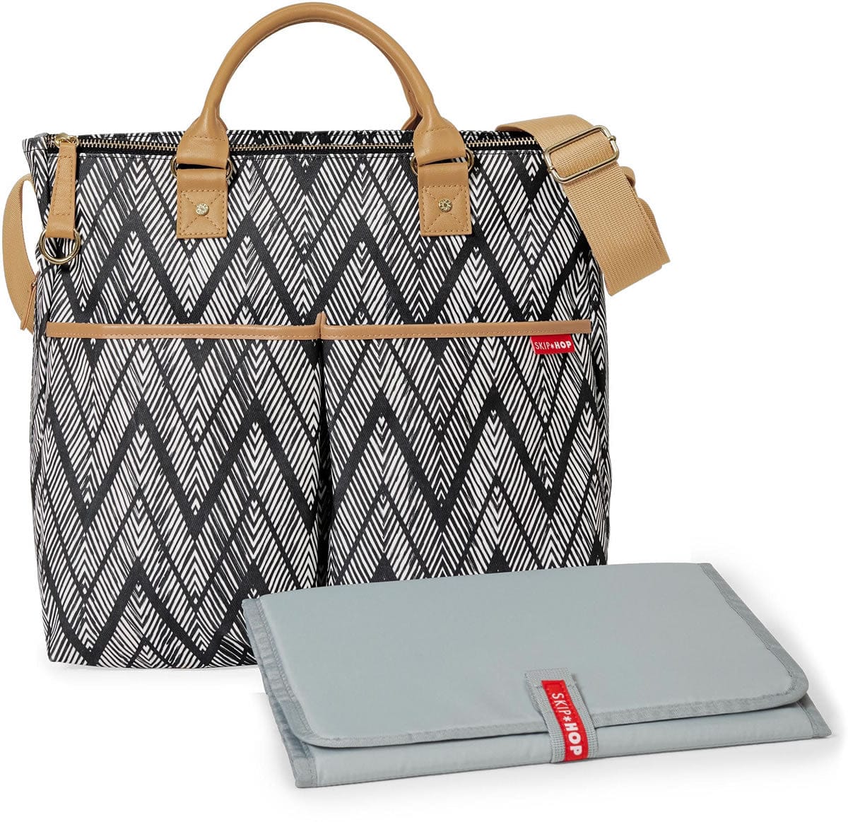 Skip Hop Duo Signature Diaper Bag, Special Edition - Zig Zag Zebra
