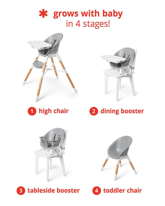 Skip Hop EON 4-in-1 High Chair - Grey / White