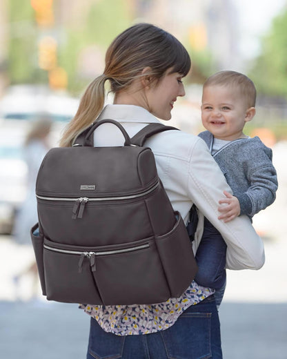 Skip Hop Flatiron Backpack Diaper Bag - Brown - 200925