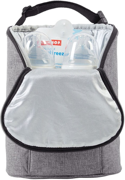 Skip Hop Grab & Go Double Bottle Bag - Heather Grey