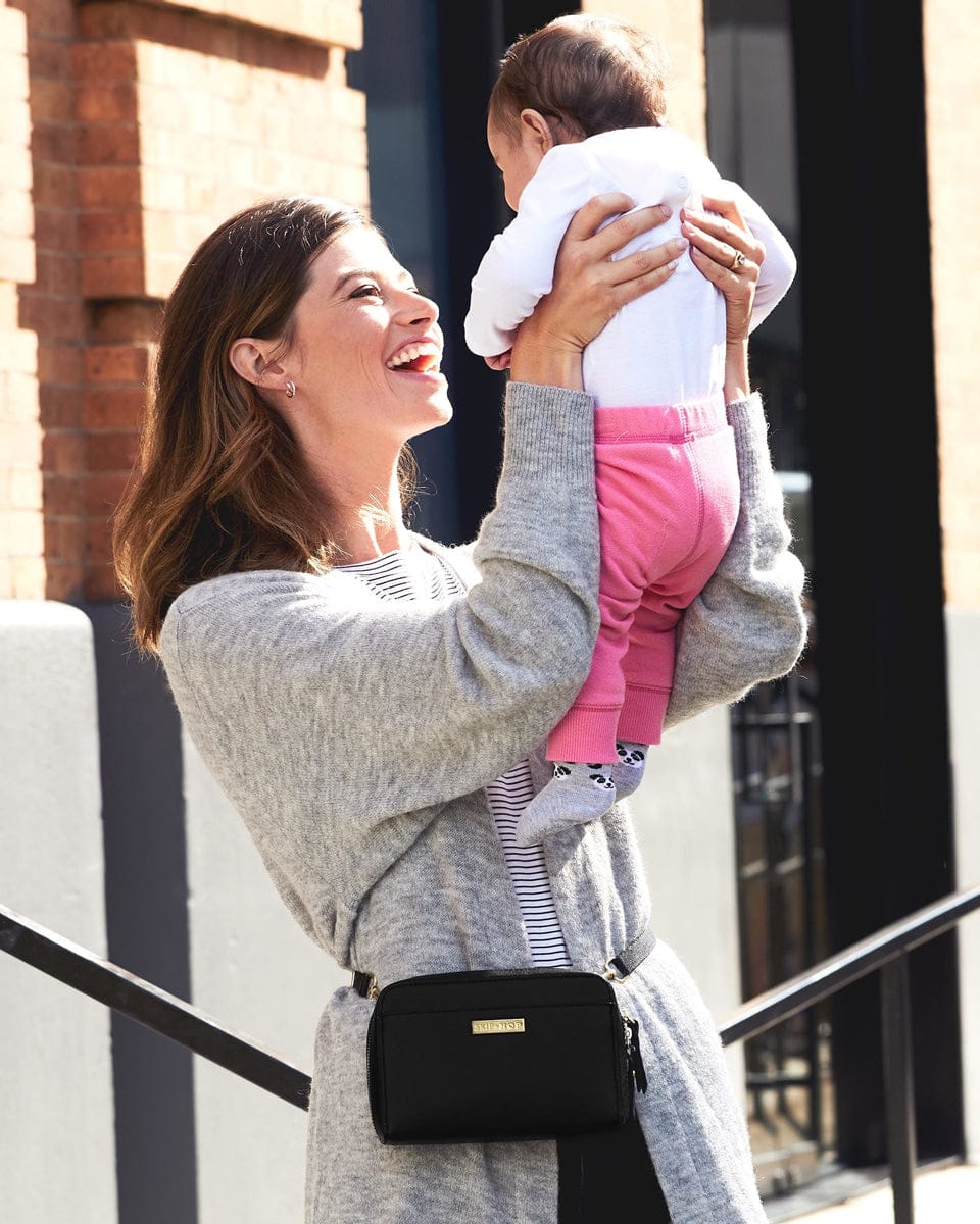 Skip Hop Greenwich Convertible Hip Pack Diaper Bag - Black