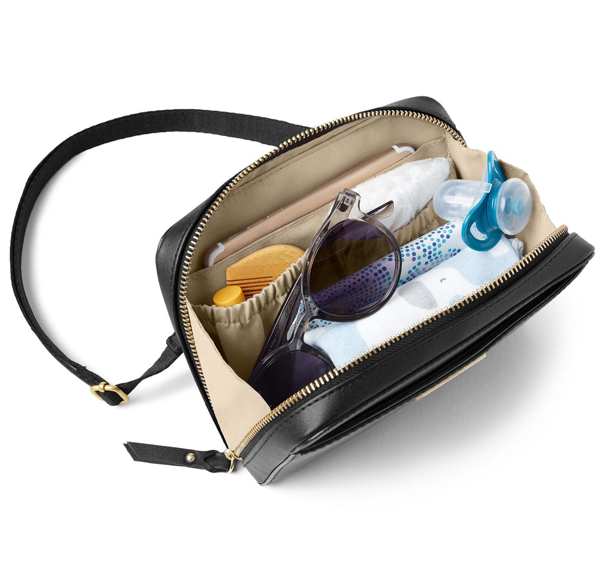 Skip Hop Greenwich Convertible Hip Pack Diaper Bag - Black