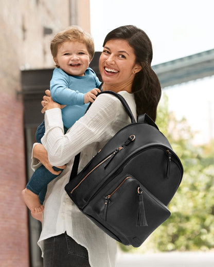 Skip Hop Greenwich Simply Chic Backpack Diaper Bag  - Black