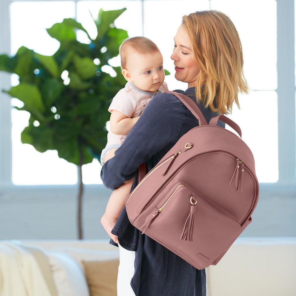 Skip Hop Greenwich Simply Chic Backpack Diaper Bag  - Dusty Rose
