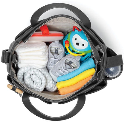 Skip Hop Greenwich Simply Chic Tote Diaper Bag - Smoke