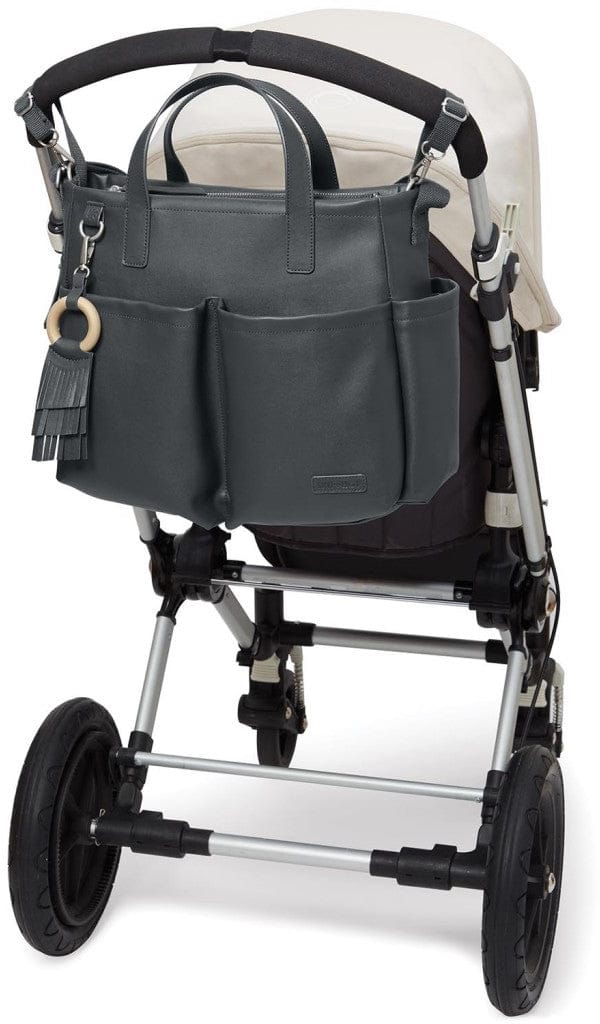 Skip Hop Greenwich Simply Chic Tote Diaper Bag - Smoke