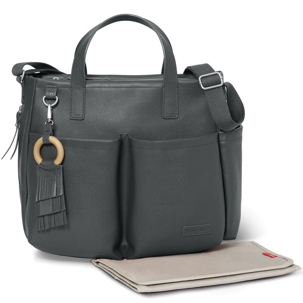 Skip Hop Greenwich Simply Chic Tote Diaper Bag - Smoke