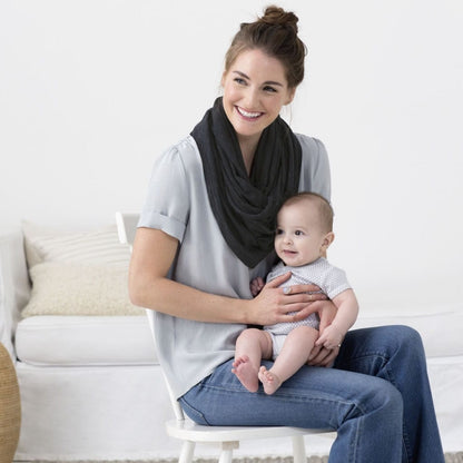 Skip Hop Hide & Chic Nursing Scarf - Black Heather - 274100