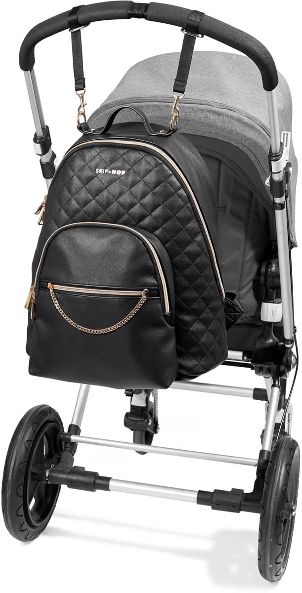 Skip Hop LINX Quilted Backpack Diaper Bag - Black - 200750-S