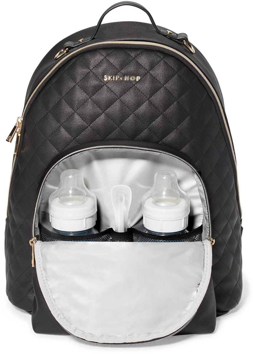 Skip Hop LINX Quilted Backpack Diaper Bag - Black - 200750-S