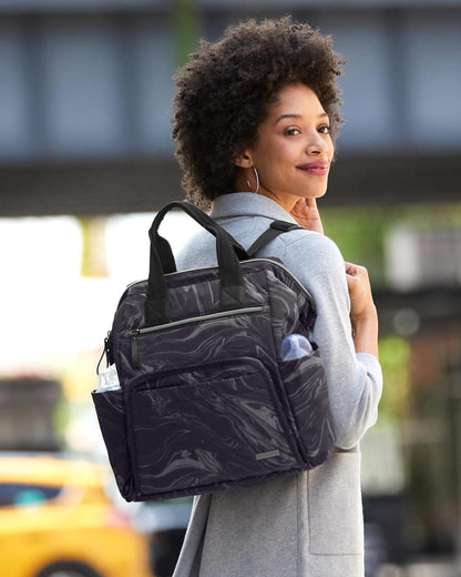 Skip Hop Mainframe Backpack Diaper Bag  - Black Marble