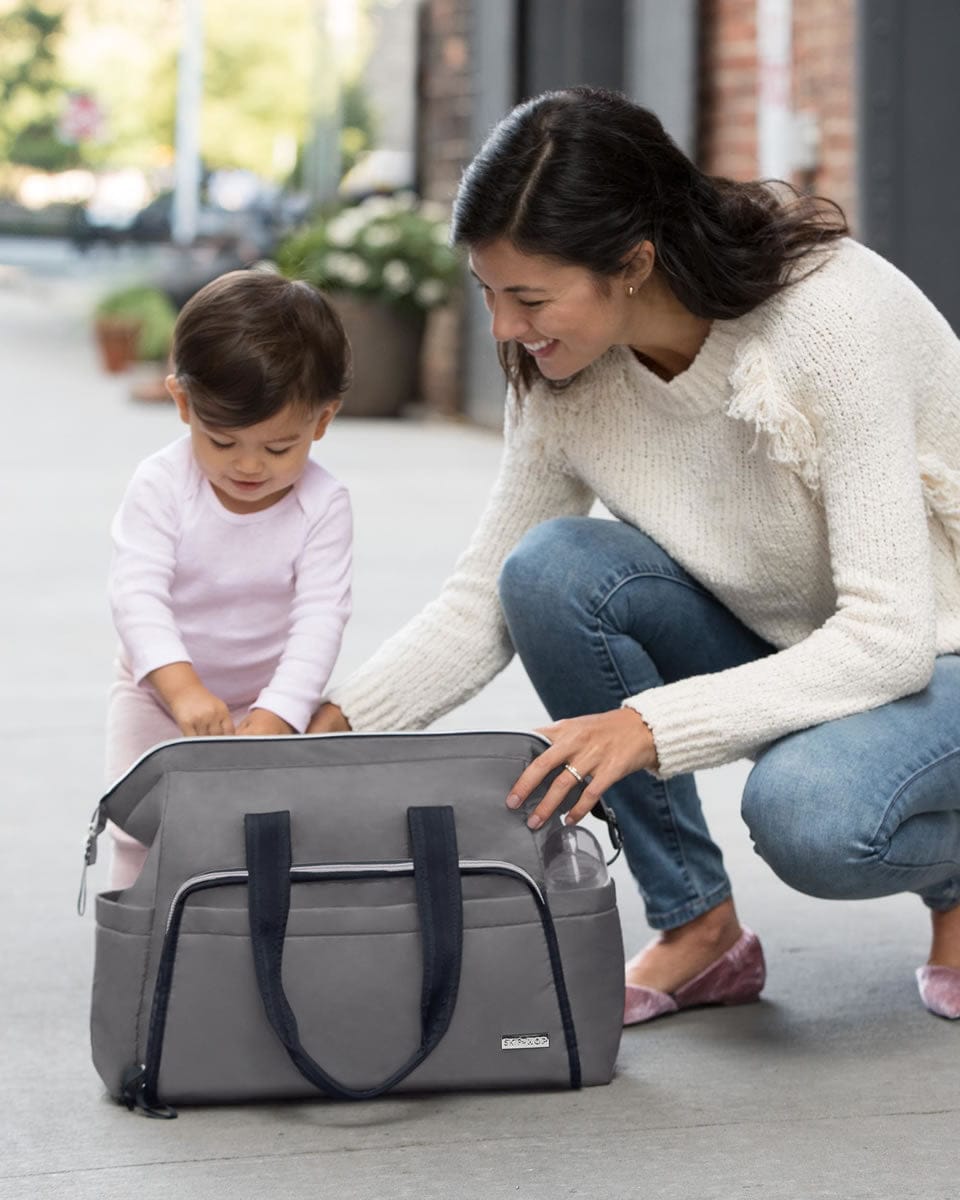 Skip Hop MainFrame Satchel Diaper Bag - Slate