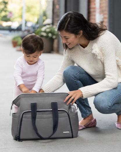 Skip Hop MainFrame Satchel Diaper Bag - Slate